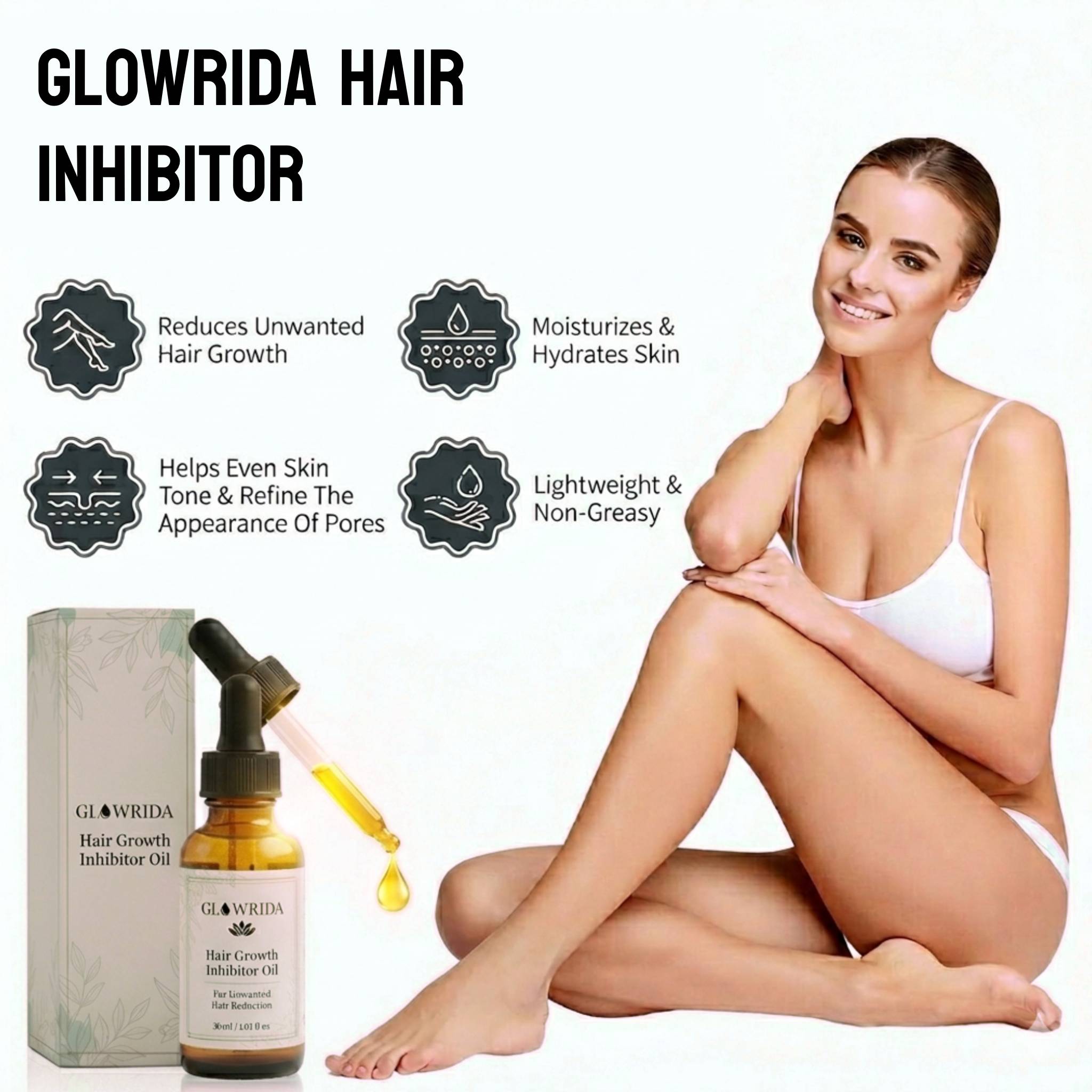 Hair Inhibitor Oil – Permanent Facial Hair Reduction